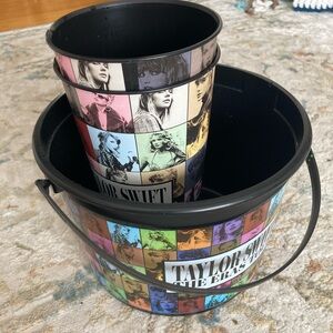 Taylor Swift eras tour movie popcorn bucket and cups